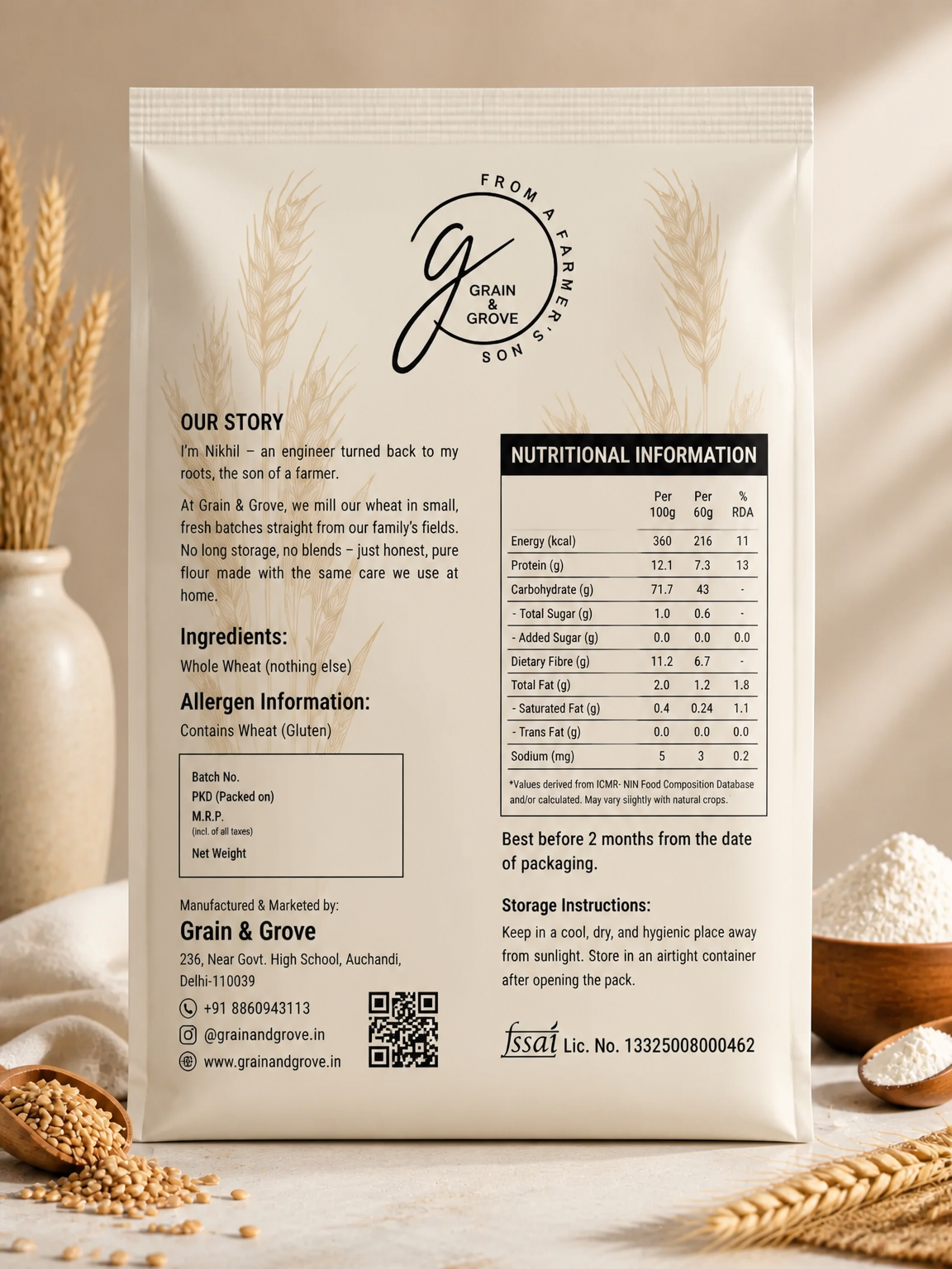 Stone-ground whole wheat flour